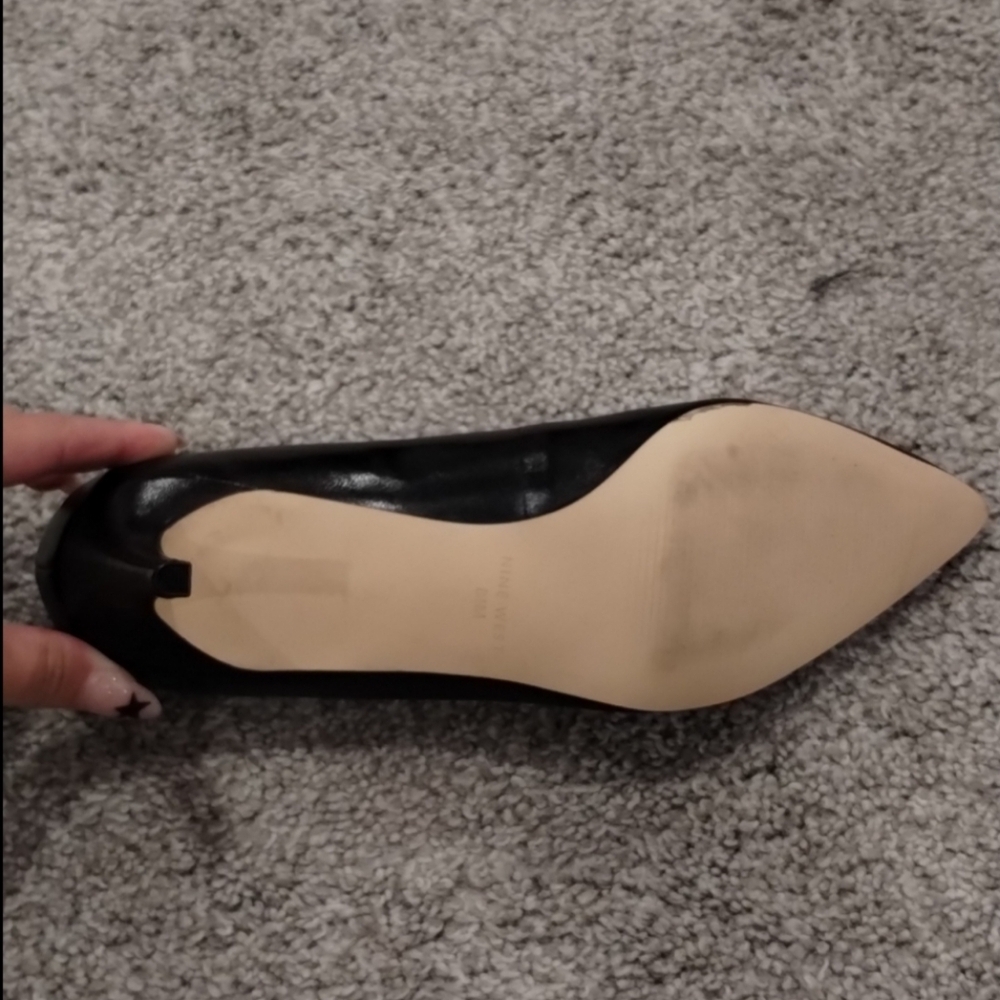 Nine West Black Heels with Ribbon Accent - Picture 5 of 6